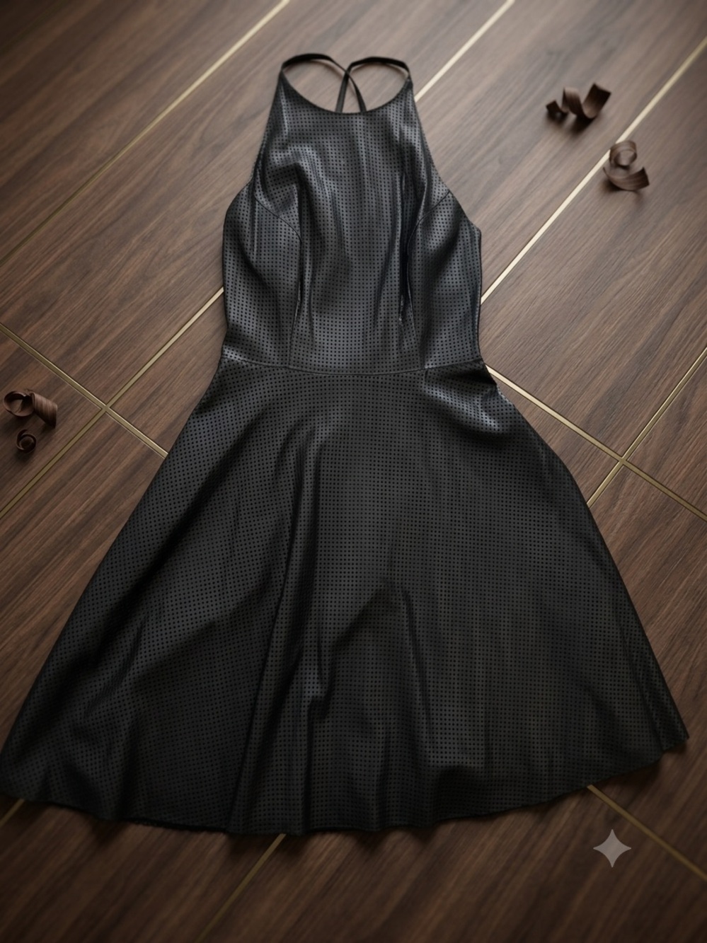 Black Halter Fit-and-Flare Dress